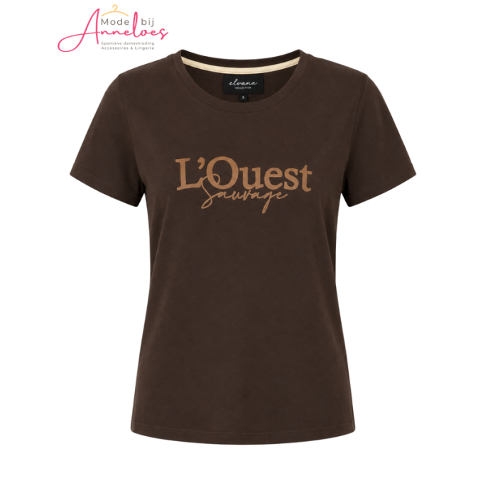 Elvira T-shirt LQuest KM Dark coffee Elvira T-shirt LQuest KM Dark coffee